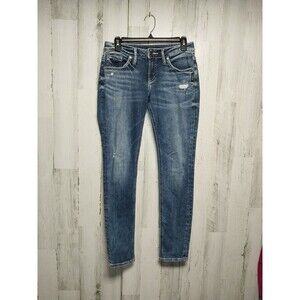 Silver Jeans Womens Size 25x29  Blue Boyfriend Mid Rise Stretch (30x31)